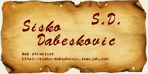 Sisko Dabesković vizit kartica